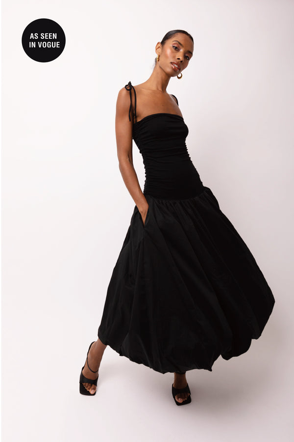 amy lynn Alexa Black Puffball Dress