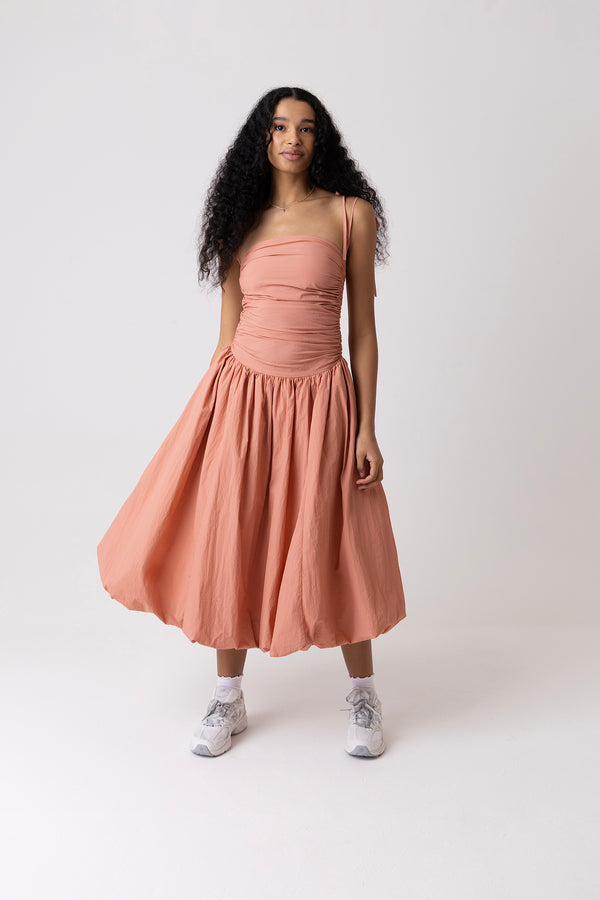 amy lynn Alexa Peach Puffball Dress