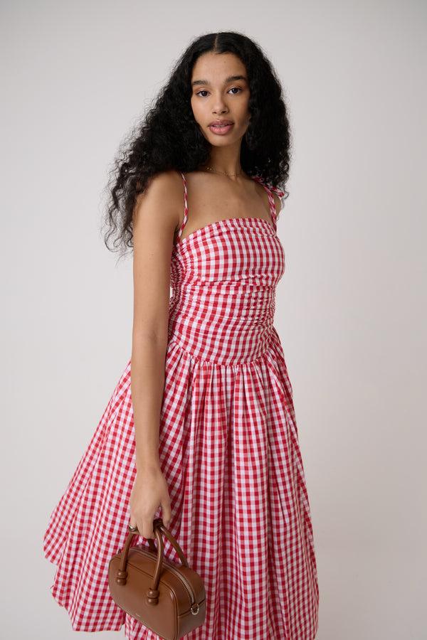 Amy Lynn Alexa Red Gingham Puffball Dress