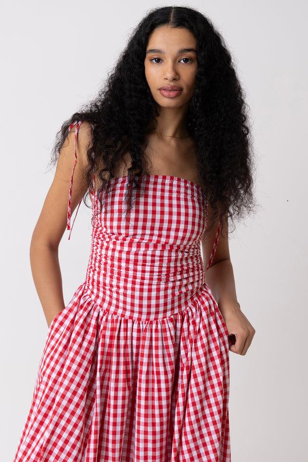 Amy Lynn Alexa Red Gingham Puffball Dress