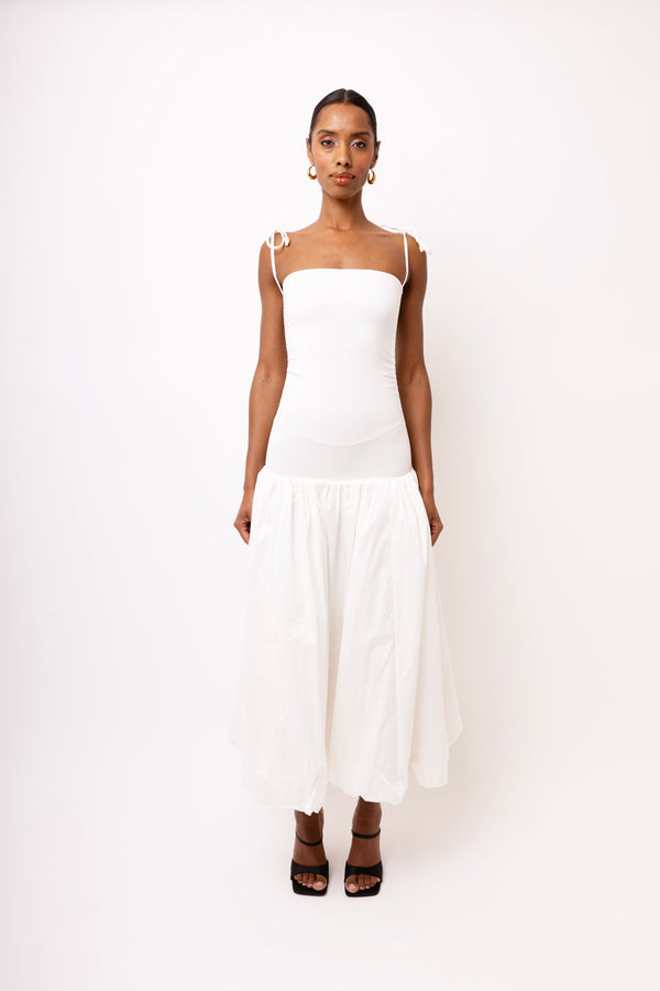 Amy Lynn Alexa White Puffball Dress