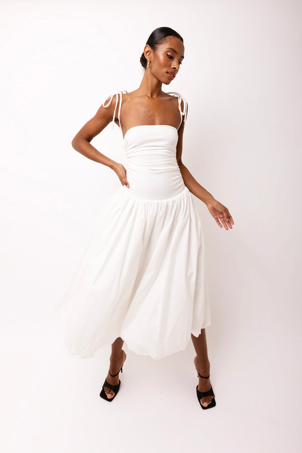 amy lynn Alexa White Puffball Dress