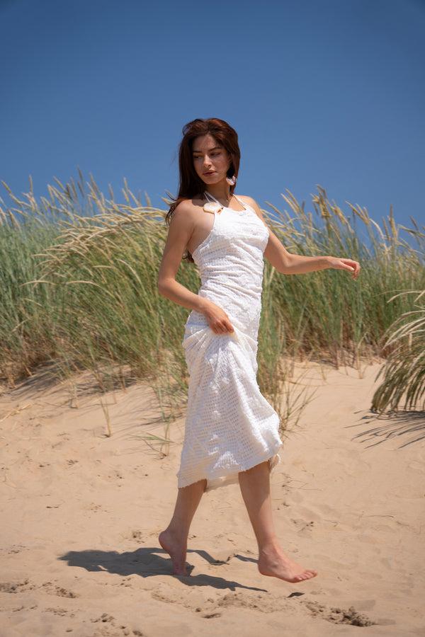 Amy Lynn Cali Cream Floral Crochet Maxi Dress