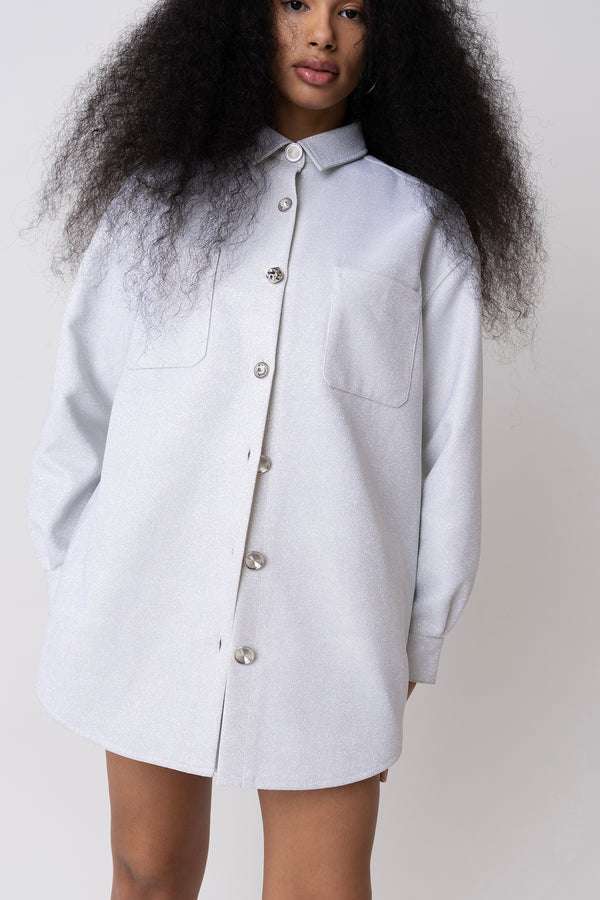 amy lynn Cole Glitter Oversized Shirt