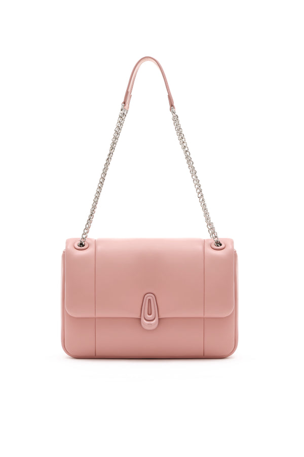 amy lynn Dallas Pink Square Chain Bag