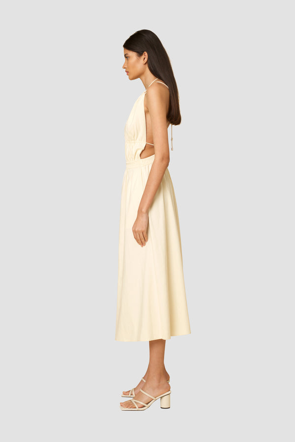 Amy Lynn Hattie Cream Cotton Maxi Dress