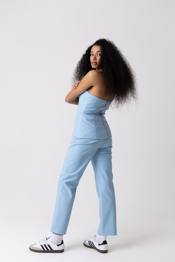 Amy Lynn Johanna Sky Blue Bandeau Top