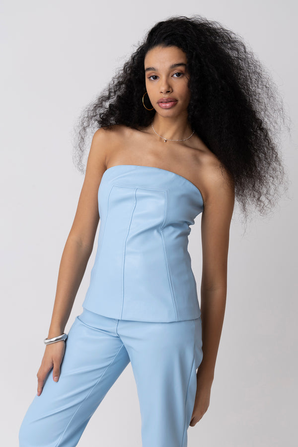 amy lynn Johanna Sky Blue Bandeau Top