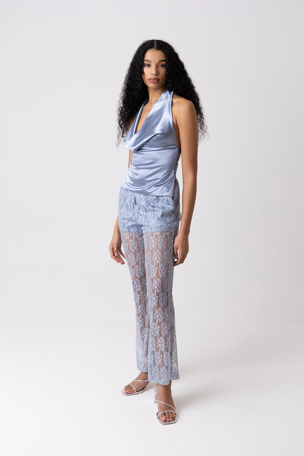 Amy Lynn Louella Blue Lace Trousers