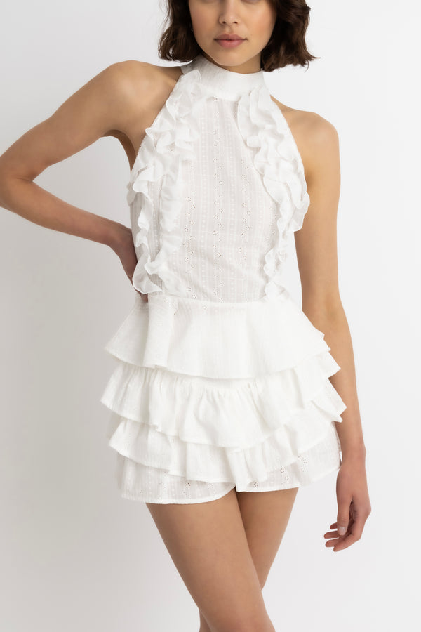 Amy Lynn Nicola Pure Cotton White Broderie Top
