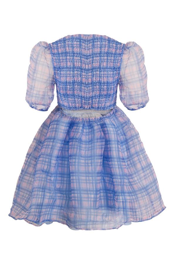 Amy Lynn Purple Organza Mini Puffball Dress