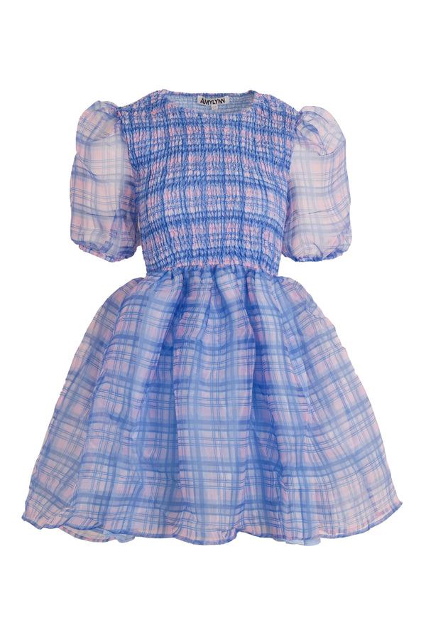 amy lynn Purple Organza Mini Puffball Dress