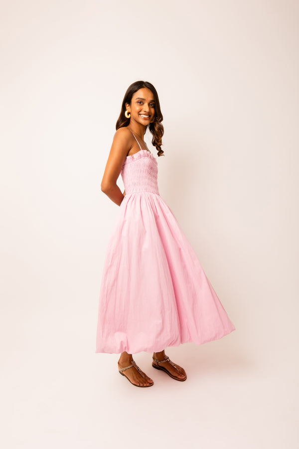 Amy Lynn Polly Pure Cotton Pink Stripe Puffball Dress