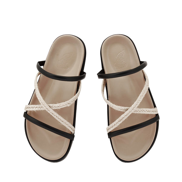Ancient Greek Sandals Aba Black/ Taupe