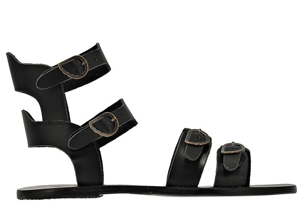 ancient greek sandals Achilles Black