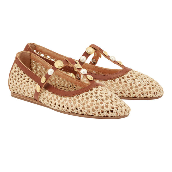 Ancient Greek Sandals Aerati Ballet Flat Natural