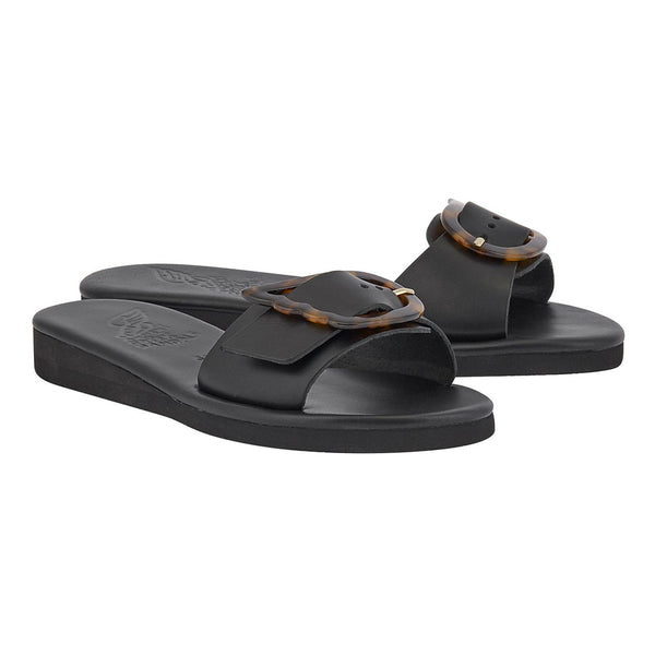 Ancient Greek Sandals Aglaia Black / Tortoise Shell
