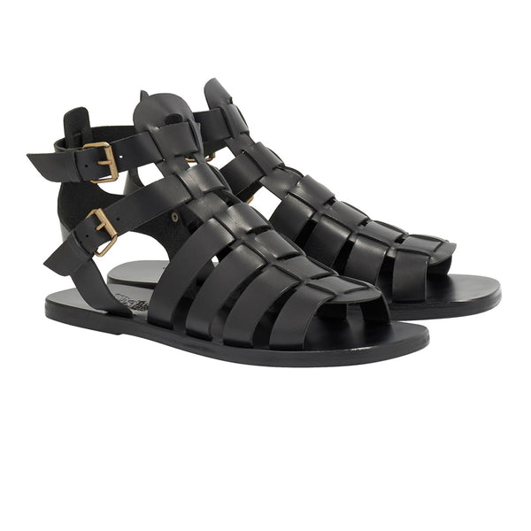 Ancient Greek Sandals Alexandros Black