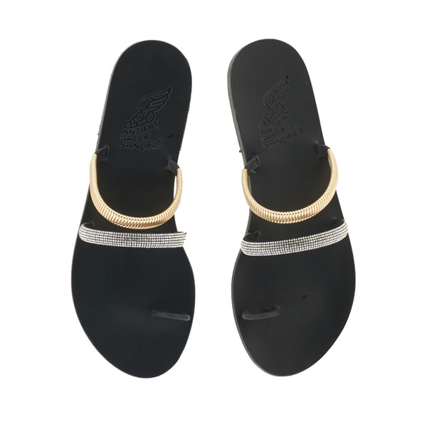 Ancient Greek Sandals Amythiti Chain Strap Black