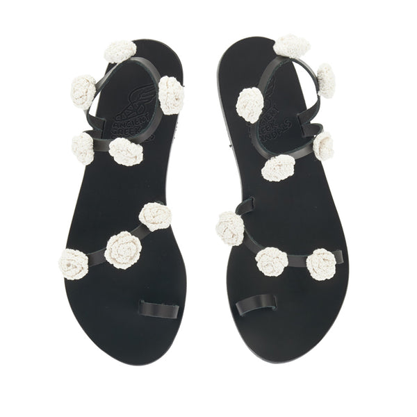 Ancient Greek Sandals Apli Eleftheria BLACK/ECRU