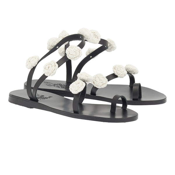 Ancient Greek Sandals Apli Eleftheria BLACK/ECRU
