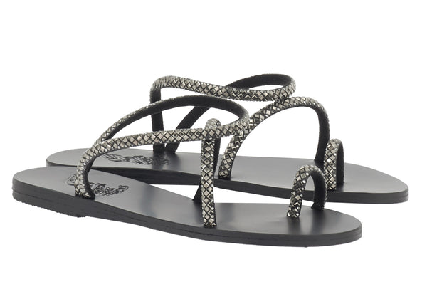 Ancient Greek Sandals Apli Eleftheria Black