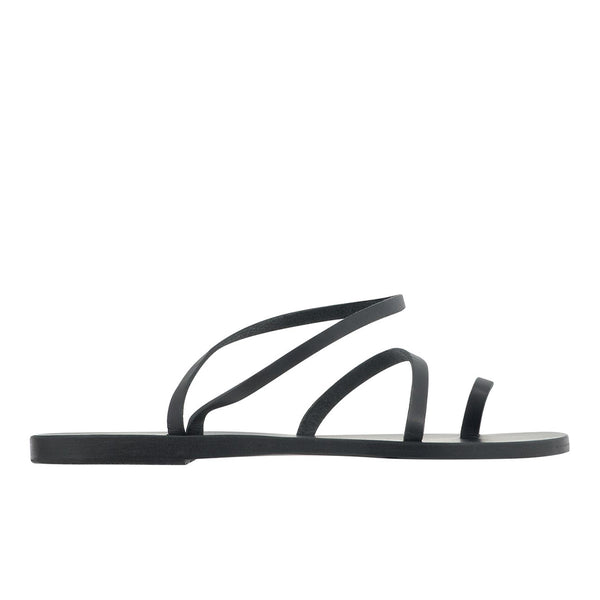ancient greek sandals Apli eleftheria Black