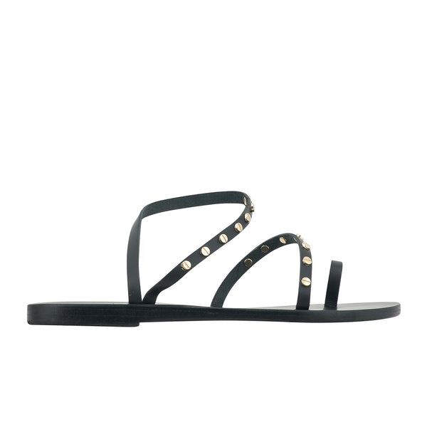 ancient greek sandals Apli eleftheria nails Black
