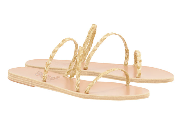 Ancient Greek Sandals Apli Polytimi Braids LEGNO