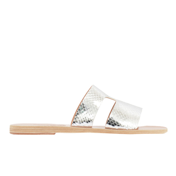 ancient greek sandals Apteros Argento