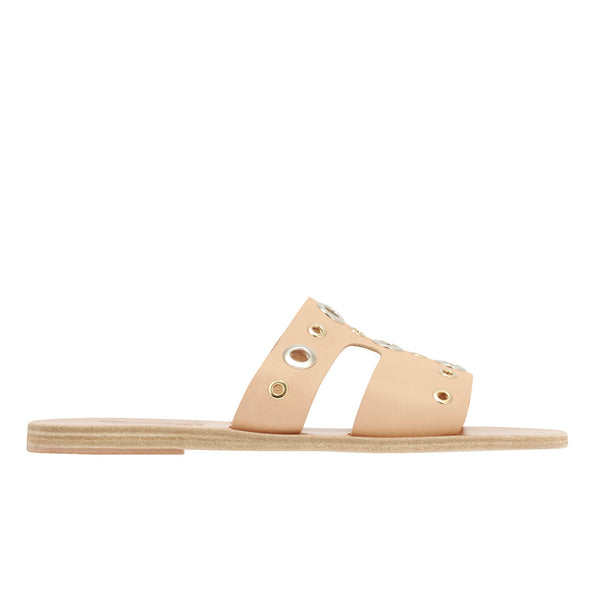 ancient greek sandals Apteros eyelets Natural