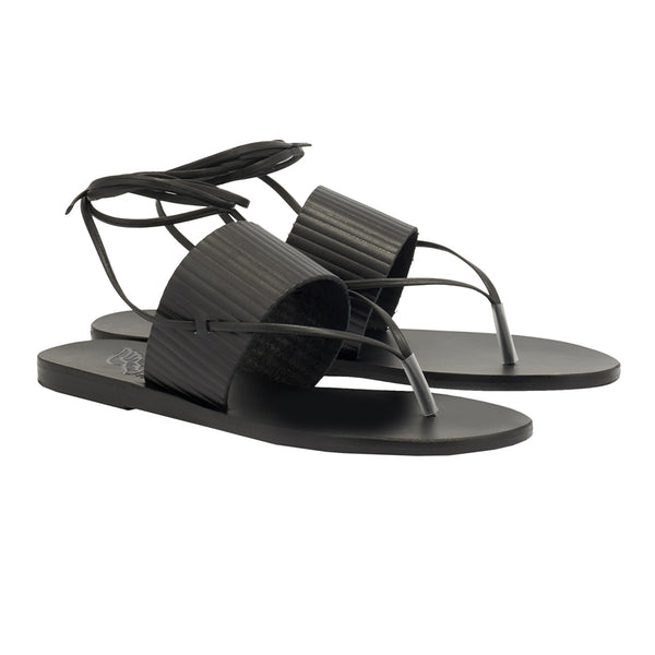 Ancient Greek Sandals Aratro Black