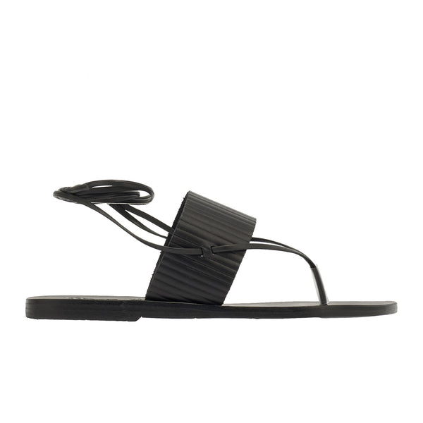 ancient greek sandals Aratro Black