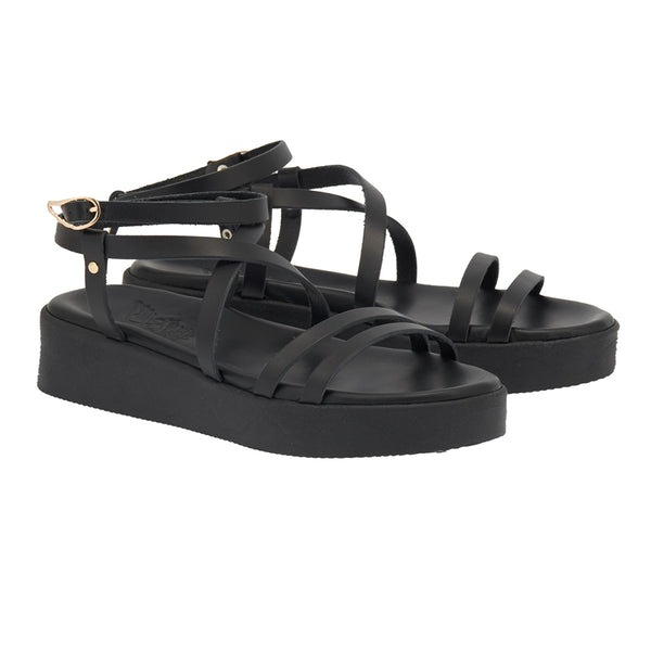 Ancient Greek Sandals Aristea Black