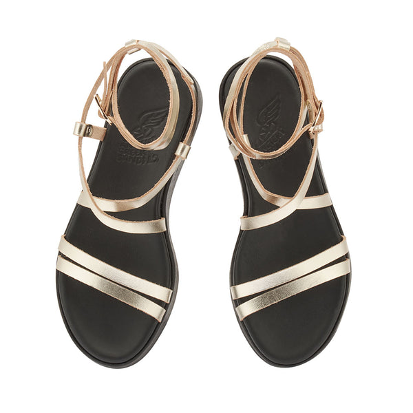 Ancient Greek Sandals Aristea Black / Gold