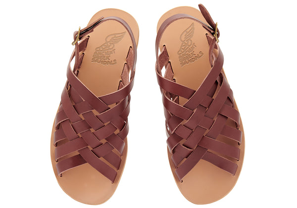 Ancient Greek Sandals Aristotelis Chestnut
