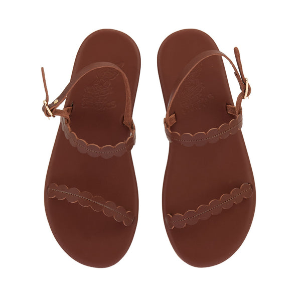 Ancient Greek Sandals Aroula Chestnut