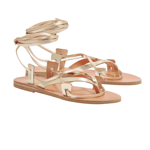 Ancient Greek Sandals Artemis De Gambies Platinum