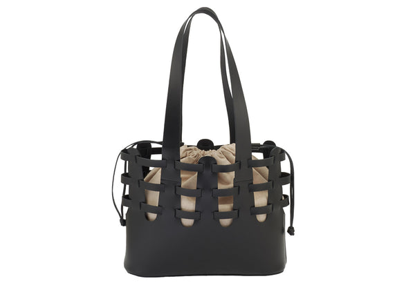 ancient greek sandals Basket large Black