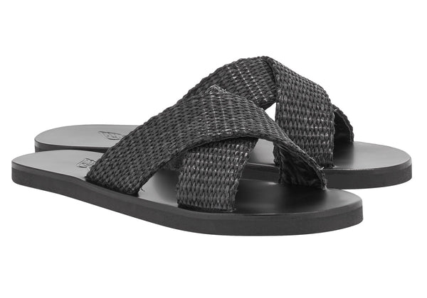 Ancient Greek Sandals Bios Black