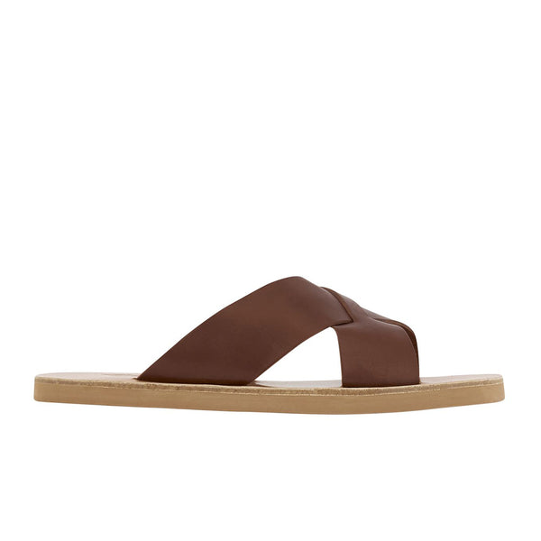 ancient greek sandals Bios Chestnut