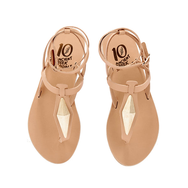 Ancient Greek Sandals Centaur & Nymph Natural