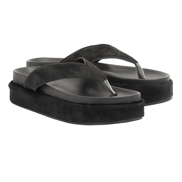 Ancient Greek Sandals Charys 2flatform Black