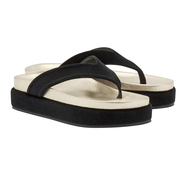 Ancient Greek Sandals Charys 2flatform Black