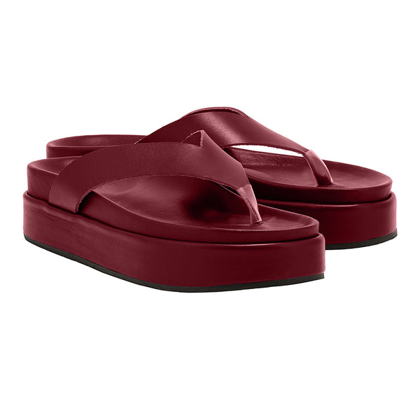 Ancient Greek Sandals Charys 2flatform Cherry