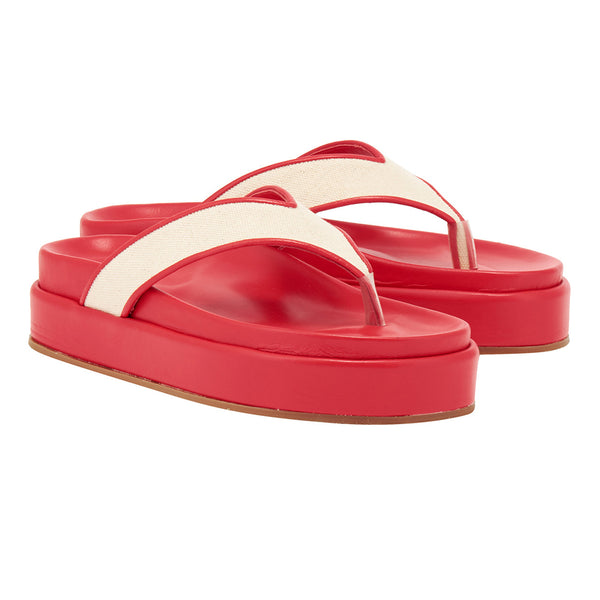 Ancient Greek Sandals Charys 2flatform RED/NATURAL