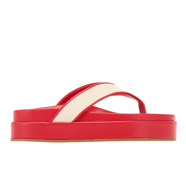 ancient greek sandals Charys 2flatform RED/NATURAL