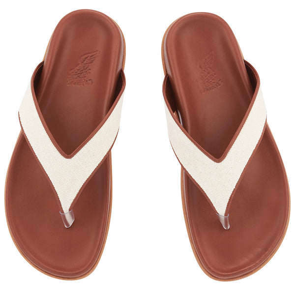 Ancient Greek Sandals Charys Footbed NATURAL/ COTTO