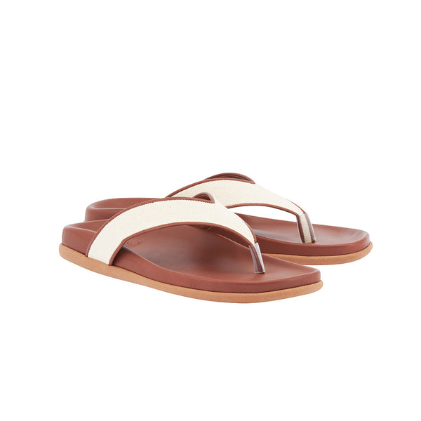 Ancient Greek Sandals Charys Footbed NATURAL/ COTTO