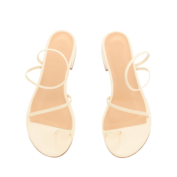 Ancient Greek Sandals Chora Block Heel Off White